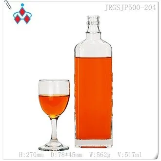 Ampolles de tequila de vidre fresques